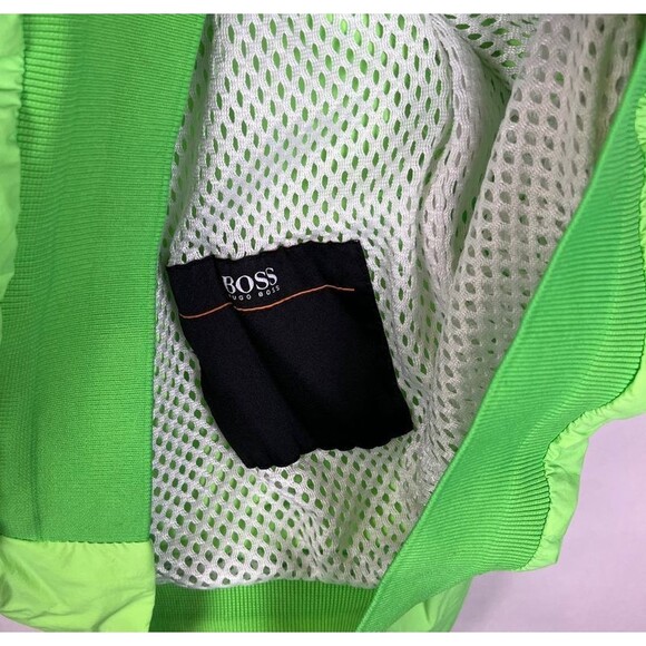 Hugo Boss Men's 'Esmer' Neon Green Regular-Fit Bomber Jacket Medium (38R) - Picture 6 of 8
